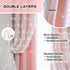 84 Inches W52 L84, 2 MYSKY HOME Pink Curtains for Girls Room Long Nursery Curtains Girl for Kids Room Double Layer
