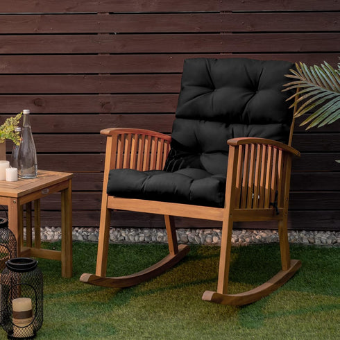 4.5 Inch 4 Giantex Tufted Patio Cushion, Outdoor High Back Chair Pads Thick, with String Ties, Patio Seat Cushion