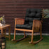 4.5 Inch 4 Giantex Tufted Patio Cushion, Outdoor High Back Chair Pads Thick, with String Ties, Patio Seat Cushion