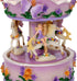 Elanze Designs Purple Floral Fairy Musical Carousel, 6 inch Rotating Figurine Plays Carousel Waltz Tune