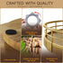 Farmhouse Oak 9" Lazy Susan Turntable Organizer for Cabinet, Round Wooden Storage for Dining Table, Kitchen, Home Decor