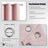 84 Inches Grommet 42''x 84'' Set 2 DUALIFE Solid Pink Curtains Long Baby Pink Blackout Curtain Panels/Drapes for Girls