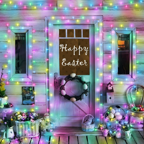 65FT 200 8 Joomer Easter String Lights LED String Lights with Modes Timer Connectable Waterproof Plug-in Indoor Outdoor