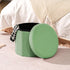 15"x15"x13.19" B FSOBEIIALEO Storage Ottoman Cube, Round Ottomans with Storage Foot Stool Footrest for Lving Room