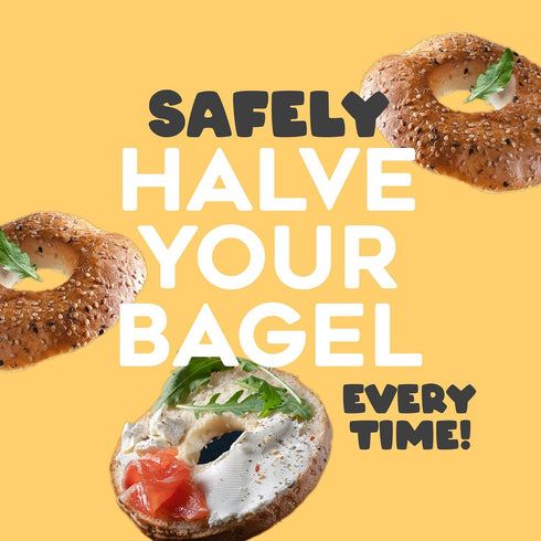 Bagel Slicer, Durable Kitchen Gadget, Cutter with Knife for All Sizes, Dishwasher-Safe for Home and Bakeries