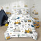 Feelyou Cartoon Car Kids Comforter Set with Sheets 7 Piece Twin Size