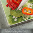 CounterArt Nature's Grace Tempered Glass Cutting Board, 10” x 8”, Heat Tolerant, Dishwasher Safe