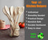 Healthy Wooden Spoons for Cooking, Set of 6, Safe Reliable Cooking Utensils, 100% Natural Nonstick Wood Spatula Spoon
