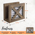Autumn Alley Wooden Napkin Holder - Classic Barn Door Design with Galvanized Metal - Rustic Farmhouse Kitchen Décor