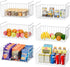 SUFAUY Under Shelf Basket Organizer, Slides Under Cabinet Shelf Storage Bin Holds up to 22lbs, 6 PCS (White)