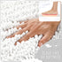 Yimobra Long Bathroom Rugs Non Slip Washable 44x24 Inch - Ultra Soft Absorbent Chenille Bath Mat for Tub Shower, White