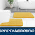 OLANLY Bathroom Rugs 30x20, Extra Soft Chenille Bath Mats, Non-Slip, Quick Dry, Machine Washable, Yellow