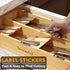 SpaceAid Bamboo Silverware Drawer Organizer: Kitchen Utensil Tray Holder with Labels, 6 Slots