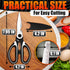 Kitchen Shears for Food, Heavy Duty Kitchen Scissors with Cover, Rust-Resistant Utility Scissors for Fish, Meat,