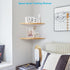 Set 2, (12 Inch, Waterproof Natural Wood Corner Wall Shelves of Rustic Wood Corner Floating Shelves with Cable Raceway