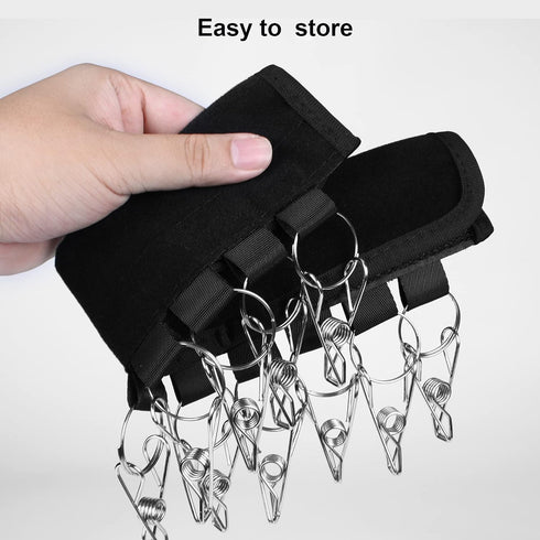 Hat Rack for Baseball Caps - Organizer Holder for Hanger & Room Closet Display, 2 Pack with 10 Hat Storage Clips (Black)