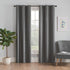 ECLIPSE Microfiber Modern Blackout Thermal Grommet Window Curtain, 42" x 84", Smoke, 1 Panel