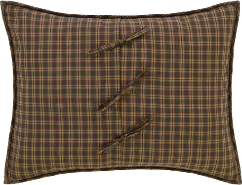 VHC Brands Cedar Green Rustic Bedding Ridge Cotton Patchwork Sham