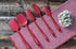 KITCHENLOVE 5 Piece Premium Silicone Spatula Set - 600°F Heat Resistant Non-Stick for Baking, Cooking, Mixing - Red