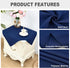 2 Pack 24 24 Inch Small Square Tablecloth x Washable Polyester Table Cloth Solid Navy Blue Heavy Duty Fabric End Table