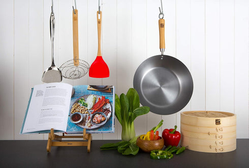 School of Wok Stainless Steel Bird's Nest Strainer with Bamboo Handle
