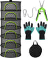 BRIVADO Herb Drying Rack Hanging Mesh 6 Layer 24" with Zipper, Gloves, Garden