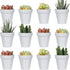 Youngever 24 Pack Mini Plastic Planters - 2 Inch Indoor Flower Pots, Grey Gardening Pot with Drainage