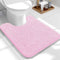 OLANLY U-Shaped Toilet Rugs 24x20, Extra Soft Absorbent Chenille Bathroom Mats, Non-Slip, Machine Washable