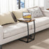 LAKEMID C-Shaped End-Table - Side Table for Couch,Curved Support Legs, Slide Under Couch Table for Sofa, TV Tray Table