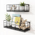 4 Set Fixwal Floating Shelves - Hanging Wall Mounted Shelves for Living Room, Kitchen, Bedroom & Bathroom - Decorative