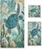 Vdsrup Vintage Ocean Turtle Towels Set of 3 Sea Starfish World Map Hand