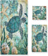 Vdsrup Vintage Ocean Turtle Towels Set of 3 Sea Starfish World Map Hand