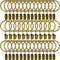 40 Pack Metal Curtain Rings with Clips, Decorative Drapery Hooks 1.5 in Interior Diameter (Antique Bronze)