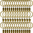 40 Pack Metal Curtain Rings with Clips, Decorative Drapery Hooks 1.5 in Interior Diameter (Antique Bronze)