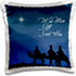 3dRose pc_30754_1 Wise Men Still Seek Him Magi Following The Christmas Star - Pillow Case, 16 by 16"