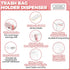 Storage Standard 10.5'' 7'' 7''- Trash Bag Holder Dispenser x x Acrylic Bags Dispensing Roll Organizer Holder, Garbage