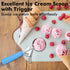 Ice Cream Scoop Set, Cookie Scoop Includes 1.2 OZ/2 OZ/4 OZ Scoops for Portion Control of Cookie Dough & Ice Cream