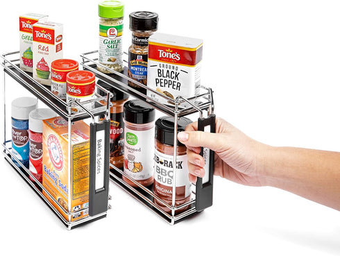 Set Nifty Solutions Spice Caddy of Two, Chrome