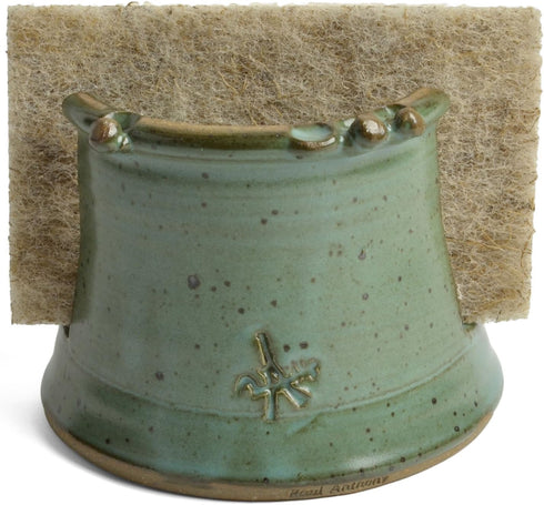 Anthony Stoneware Sponge Holder, Teal Green