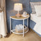 SAYGOER Small End Table 19.7'' Half Moon Side Table for Living Bed