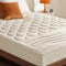 Bedsure Beige Full Size Mattress Pad - Quilted Fitted Mattress Topper Protector