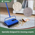 Eyliden Mini Carpet Sweeper: Lightweight Hand Push, Non-Electric, Easy Manual Sweeping for Carpet