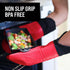 HOMWE Extra Long Professional Silicone Oven Mitt, Heat Resistant, Red, 1 Pair, 14.7 Inch