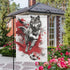 Wolf Playing Soccer Garden Flag Silver and Black Double Sided 12x18 Inches for Holiday Decoration Home Decor