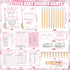 Funnymoom 426 Set-8 Mommy's Pcs Pink Bow Baby Shower Games Games, Includes Baby Shower Bingo, Price is Right, Guess
