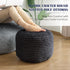 Room,20"x 15",Dark Round Pouf Ottoman,Corduroy Poufs with Memory Foam Filling for Foot Rest,Soft Footstool for Living