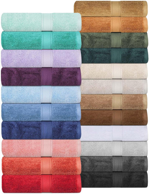 6 Set, 2 2 2 SUPERIOR Egyptian Cotton Pile Piece Towel Includes Bath, Hand, Face Towels/Washcloths, Ultra Soft Luxury