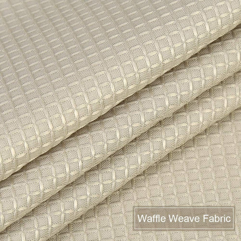 Tier Curtains, Waffle Woven Textured Short Curtains for Bathroom, Waterproof Window Covering, 30" x 36", Plaza Taupe,