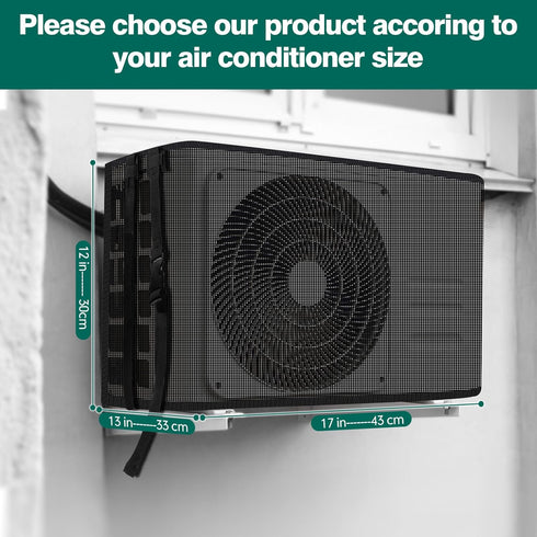 Waterproof Window Air Conditioner Cover for Outside, Detachable Drip Cushions, All Seasons AC Protection