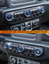 Savadicar HVAC Climate Control Panel Knob Trim Kit & Light Control Switch Cover for 2018-2024 Jeep Wrangler JL JLU &
